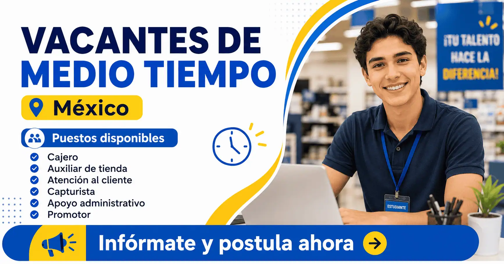 Vacantes de medio tiempo en México para estudiantes