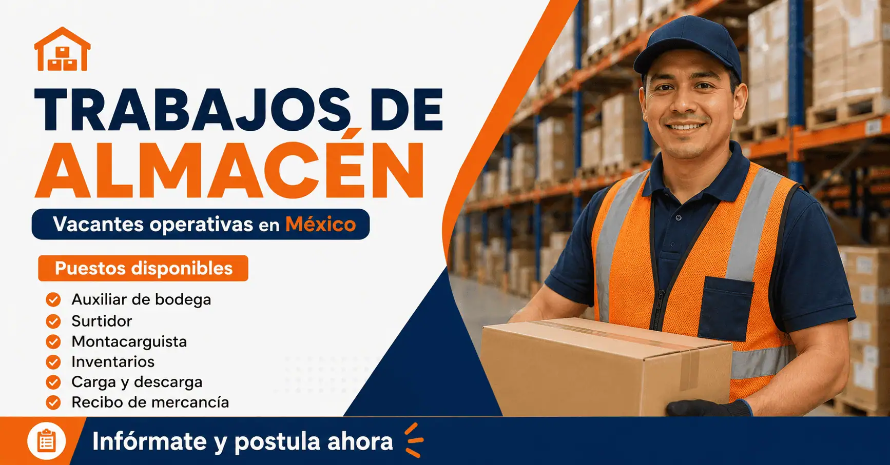 Trabajos de almacén en México con vacantes operativas
