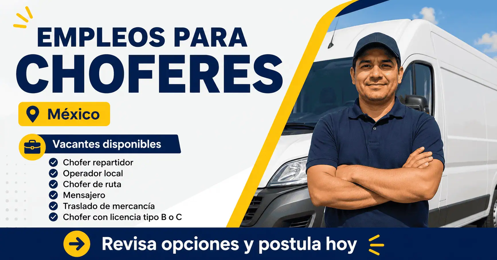 Empleos para choferes en México con licencia vigente