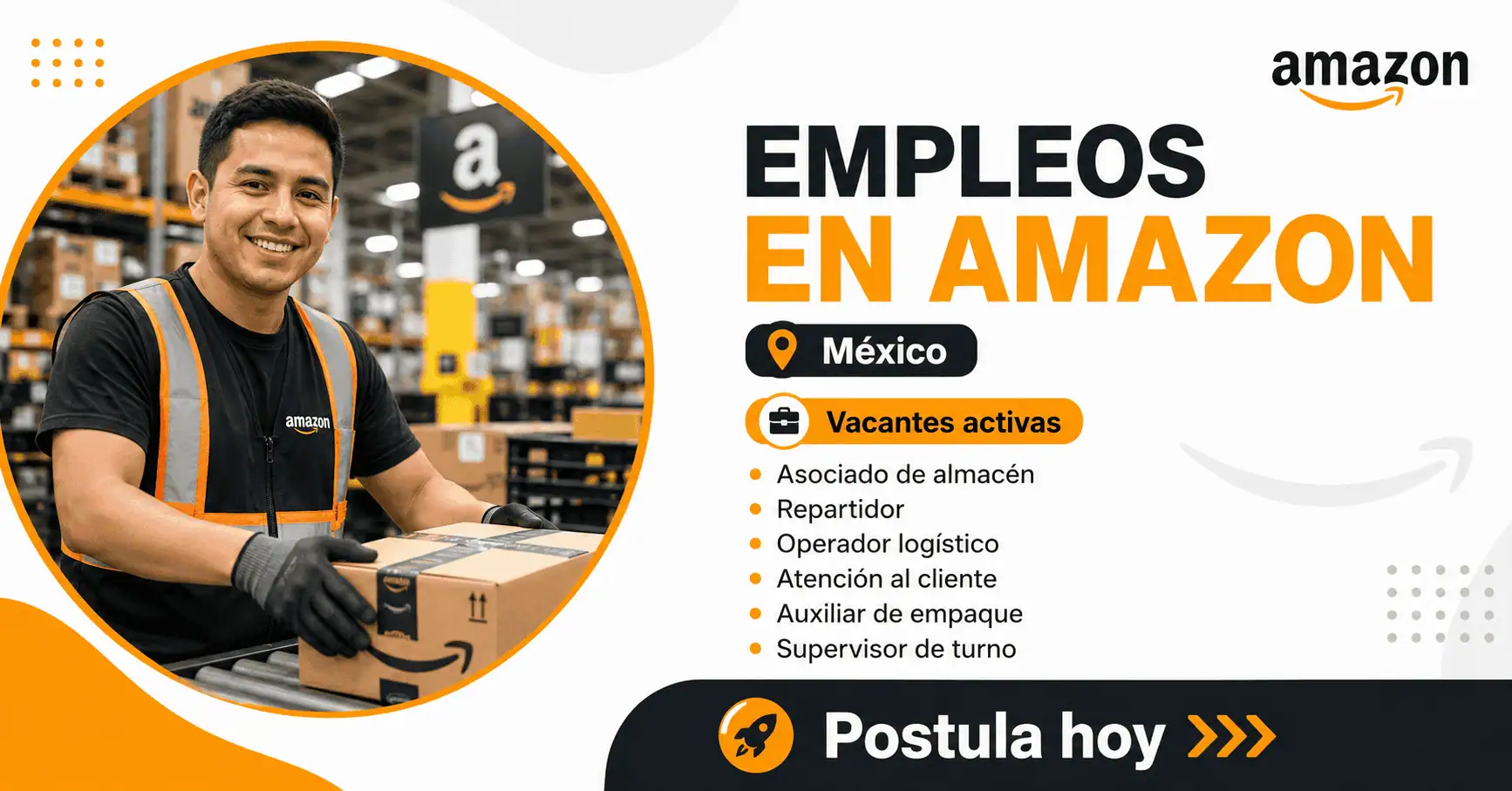 Empleos en Amazon México para operaciones y reparto