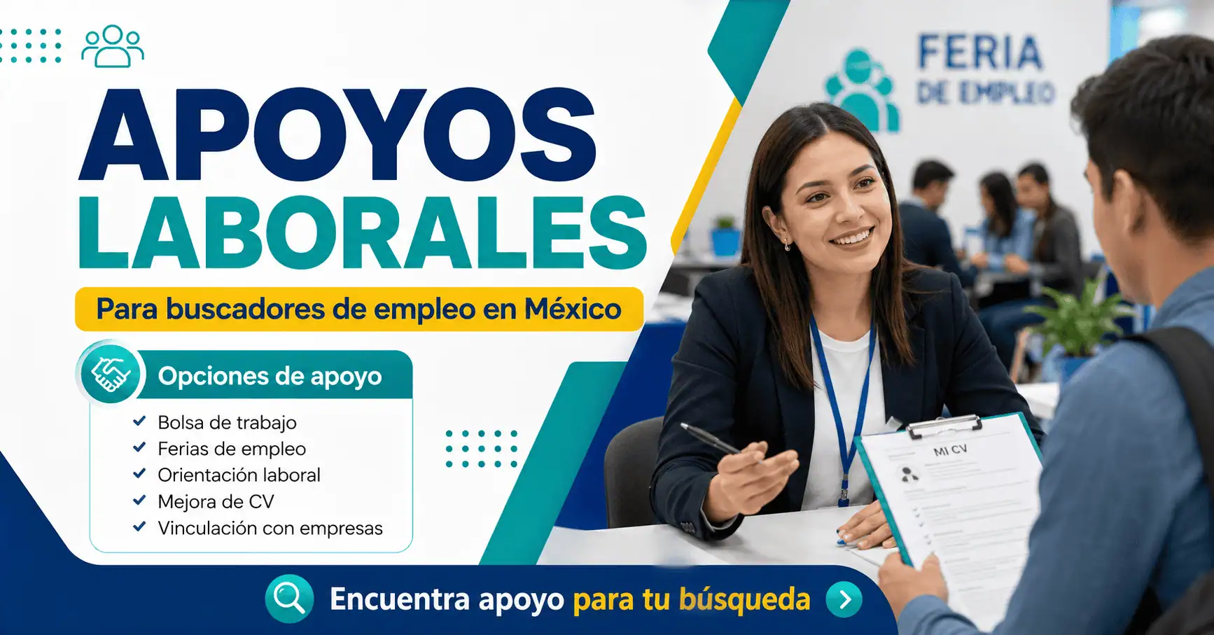 Apoyos laborales en México para buscadores de empleo