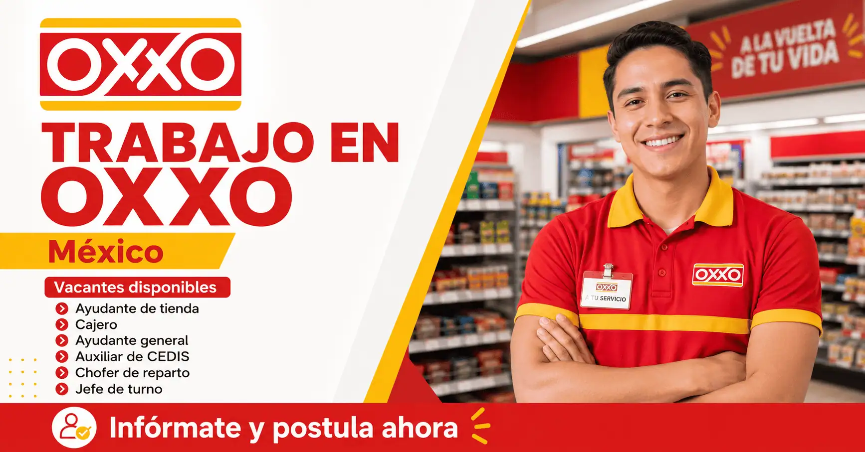 Trabajo en OXXO México para tienda y CEDIS