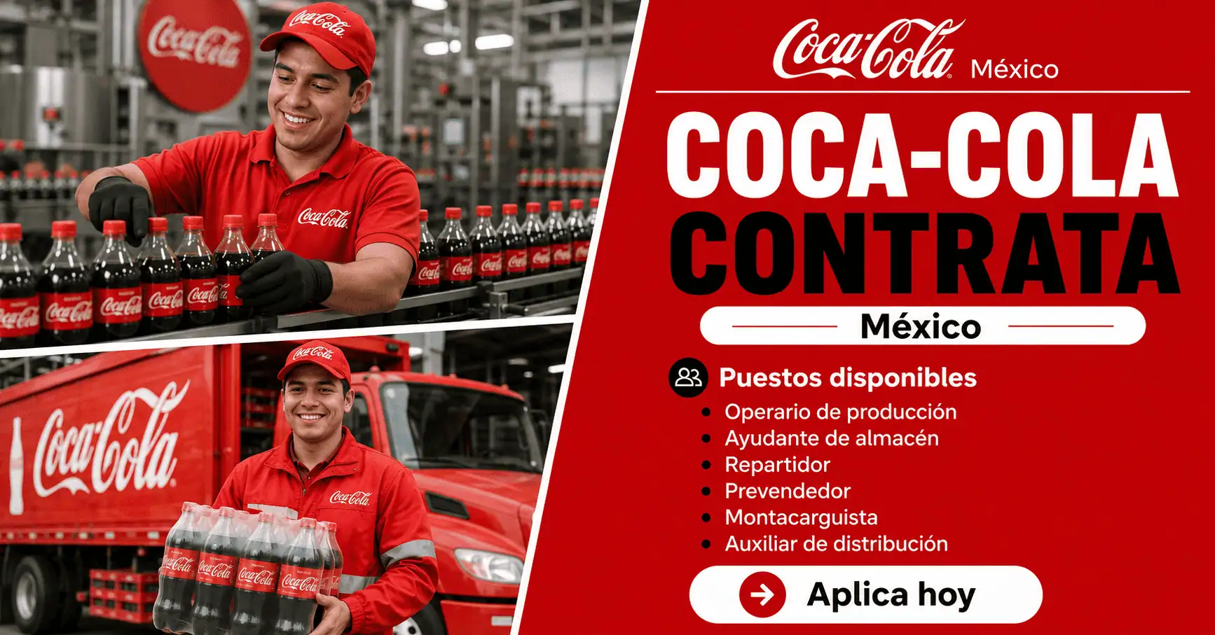 Vacantes en Coca-Cola México para ventas y distribución