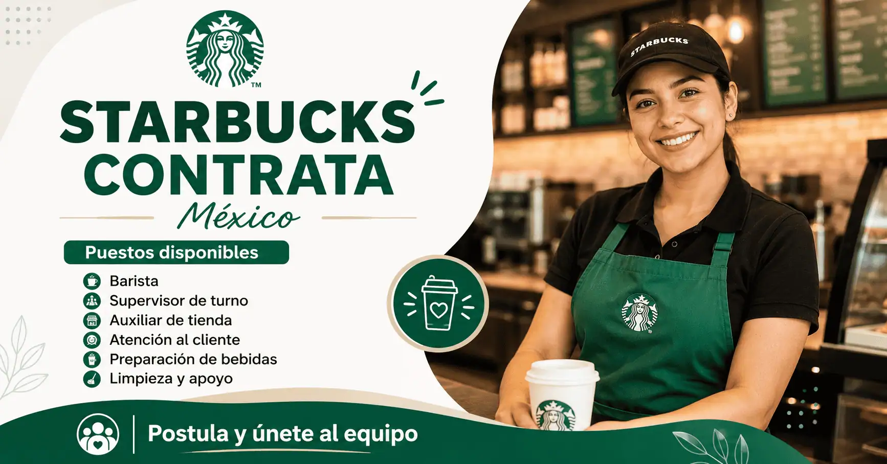 Vacantes en Starbucks México para baristas